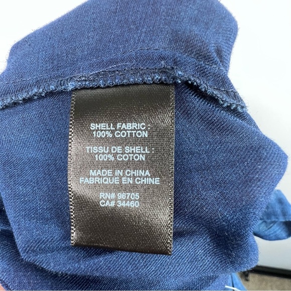 La Vie Rebecca Taylor Tissue Denim Chambray High Rise Tapered Smocked Hem Pant L - Picture 13 of 13